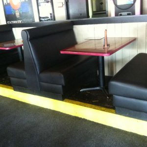 black restaurant booths