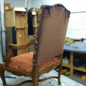 old armchair upholstery