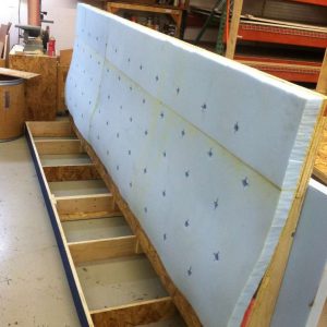 padding on a booth frame