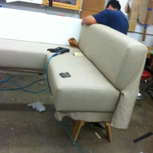 upholstering a corner sofa side
