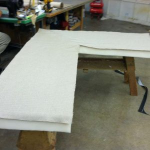cutting upholstery for sofa