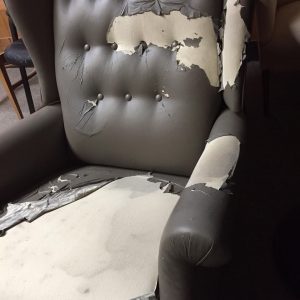 ripped chair