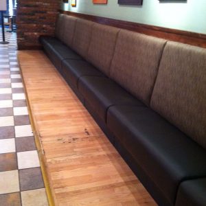 two color Banquette Seating