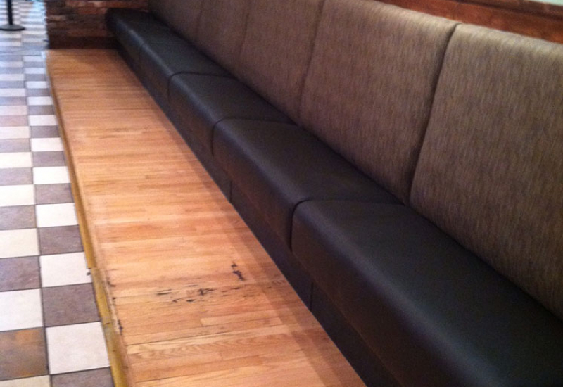 two color Banquette Seating